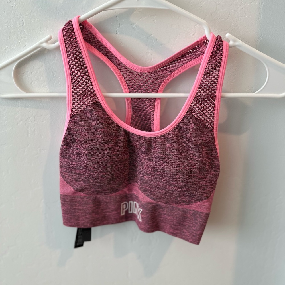 Victoria’s Secret Pink and Gray Sports Bra